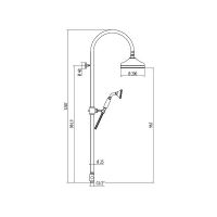 Душевая система Gattoni Vivaldi 4293/PDC0 Хром — фото 2, Душевые стойки