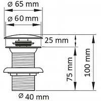 Товар: Донный клапан Laguraty X0002 click-clack Черный матовый - фото 2 Донный клапан Laguraty X0002 click-clack Черный матовый — фото 2, Донные клапаны