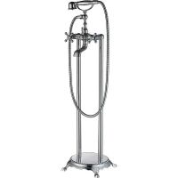 Смеситель для ванны Boch Mann Vico BM7773 / хром / латунь / двухвентильный / напольный монтаж — фото 1, Смесители напольные