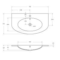 Раковина из искусственного мрамора CEZARES EDEN Bianco арт-50177 — фото 2, Раковины накладные