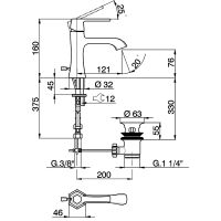Товар: Смеситель для раковины Cisal Cherie CH0005146T Хром - фото 2 Смеситель для раковины Cisal Cherie CH0005146T Хром — фото 2, Смесители для раковины