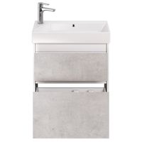 Товар: Тумба SLIM, 65 см, подвесная/напольная, 2 ящика, белый глянец / бетон - фото 11 Тумба SLIM, 65 см, подвесная/напольная, 2 ящика, белый глянец / бетон — фото 11, Тумбы под раковину