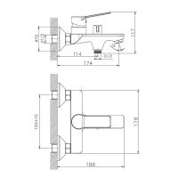 Товар: Смеситель для ванны Haiba Хром арт-HB60559 - фото 2 Смеситель для ванны Haiba Хром арт-HB60559 — фото 2, Смеситель для ванны