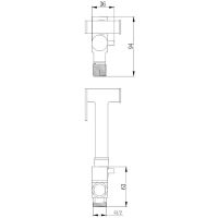 Гигиенический душ с запорным вентилем Haiba HB5501 Хром — фото 2, Гигиенические души
