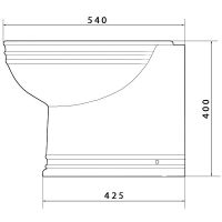 Унитаз Caprigo Armonia 5823 приставной без сиденья — фото 4, Приставные унитазы