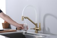 Смеситель для кухни Raglo R80.62.03 Золото матовое Белый — фото 5, Смесители для кухни