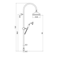 Душевая система Gattoni Programma Doccia 4293/PDD0 Золото 24 карат — фото 2, Душевые стойки