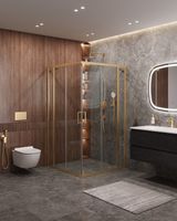 Душевой уголок CEZARES MOLVENO-A-22-100+20-C-BORO-IV — фото 1, Квадратные душевые уголки