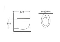 Биде подвесное Aquatek АЛЬТАИР AQ1089-00 525*400*340, цвет белый, крепеж — фото 2, Биде