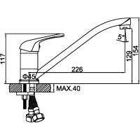 Смеситель для кухни Ledeme H39-B 4239-L Хром — фото 2, Смесители для кухни