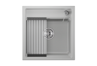 Granula-KS-5002, АРКТИК (БЕЛЫЙ) кухонная мойка, кварц — фото 1, Кухонные мойки