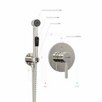 A04157 Встраиваемый комплект для биде  со шлангом 120 см — фото 3, Гигиенические души