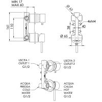 Смеситель для душа Remer X-Style Inox SSX92P Нержавеющая сталь — фото 2, Смеситель для душа