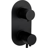 Смеситель для душа Remer Minimal Thermo NT92KBNO с термостатом Черный матовый — фото 1, Смеситель для душа