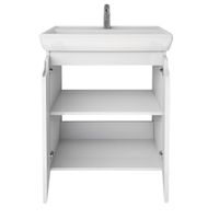 Товар: Тумба Q PLUS (D), 60 см, подвесная/напольная, 2 дверцы, с опорами, белый глянец - фото 2 Тумба Q PLUS (D), 60 см, подвесная/напольная, 2 дверцы, с опорами, белый глянец — фото 2, Тумбы под раковину