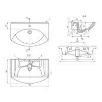 Товар: ЛАГУНА, 75 см, мебельный умывальник, керамический - фото 5 ЛАГУНА, 75 см, мебельный умывальник, керамический — фото 5, Мини-раковины