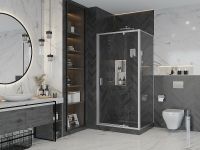 Товар: Душевой уголок Ambassador Elysium 80x90 111021102KX-90KX профиль Хром стекло прозрачное - фото 5 Душевой уголок Ambassador Elysium 80x90 111021102KX-90KX профиль Хром стекло прозрачное — фото 5, Душевые уголки