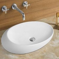 Раковина CeramaLux 69 7807 Белая — фото 2, Раковины накладные