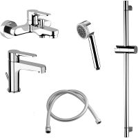 Комплект смесителей Remer Winner W0511315RHGM Хром — фото 1, Готовые комплекты для ванной комнаты