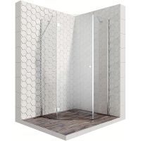 Душевой уголок Ambassador Diamond 90х90 12011111L профиль Хром стекло прозрачное — фото 1, Душевые уголки