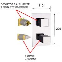 Товар: Смеситель для душа Remer Qubica Thermo QT92KBNP с термостатом Никель брашированный - фото 2 Смеситель для душа Remer Qubica Thermo QT92KBNP с термостатом Никель брашированный — фото 2, Смеситель для душа