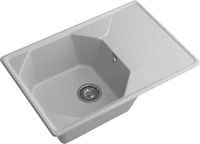 GRANFEST Мойка UNIQUE 740L 1-чаша+крыло 740*500мм серый арт.GF- — фото 1, Кухонные мойки