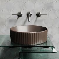 Раковина-чаша Ceramicanova Element 36 CN6057MDB Темно-коричневая матовая — фото 8, Раковины накладные