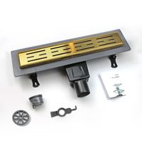 Товар: Душевой лоток Drain Leo-30-60 прямой 600 Золото браш Ø 50 мм на ножках, сифон - фото 5 Душевой лоток Drain Leo-30-60 прямой 600 Золото браш Ø 50 мм на ножках, сифон — фото 5, Трапы для душа