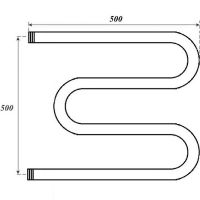 Водяной полотенцесушитель Point М-образный PN37555 500x500 Хром — фото 5, Водяные полотенцесушители