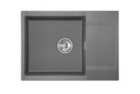 Granula-ES-7003, ГРАФИТ, кухонная мойка, кварц, ESTETICA — фото 2, Кухонные мойки