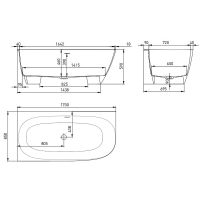 Ванна из искусственного камня Salini Sofia Corner Left 170х85 102525M Белая матовая — фото 6, Ванны из искусственного камня