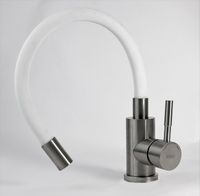 Смеситель для кухни ESKO Snake Нержавеющая сталь Белый арт-K44 W — фото 5, Смесители для кухни