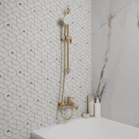 Душевая штанга Iddis Ray RAY70MGi17 Золото матовое — фото 2, Штанги для душа