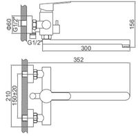 Товар: Смеситель для ванны Accoona H103 A71103 универсальный Нержавеющая сталь - фото 16 Смеситель для ванны Accoona H103 A71103 универсальный Нержавеющая сталь — фото 16, Смеситель для ванны