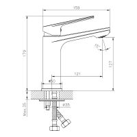 Смеситель для раковины Belz B533 B10533 Хром — фото 2, Смесители для раковины