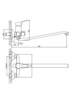 Смеситель для ванны Haiba универсальный Хром матовый арт-HB2213-1 — фото 2, Смеситель для ванны