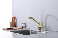 Смеситель для кухни Raglo R80.62.03 Золото матовое Белый — фото 29, Смесители для кухни