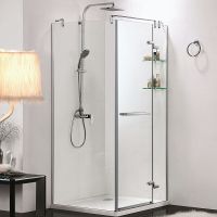 Душевой уголок Azario Montreal 90х90 AZ-NWG1231-R профиль Хром стекло прозрачное — фото 1, Душевые уголки