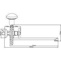 Смеситель для ванны Ростовская Мануфактура Сантехники Boou BA5318-4-C007-B702 универсальный Хром — фото 2, Для душа и ванны