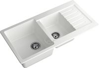 GRANFEST Мойка PRACTIK 980KL 2 чаши+крыло 980*510мм иней арт.GF- — фото 1, Кухонные мойки