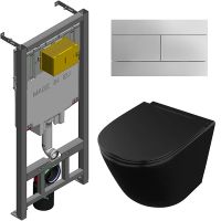 Комплект унитаза Owl 1975 Vind Cirkel-H OWLT190305 с сиденьем Микролифт и инсталляцией Jacob Delafon — фото 1, Комплекты унитаз + инсталляция