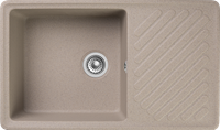 GRANFEST Мойка QUARZ 53 1-чаша+крыло 860*480мм песочный арт.GF-ZL- — фото 1, Кухонные мойки