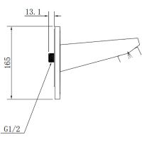 Кронштейн для верхнего душа AQUAme AQM8701MB Черный — фото 2, Комплектующие для душевого оборудования