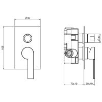 Смеситель для душа Gattoni Color 8033/ESC0 Хром — фото 2, Смеситель для душа
