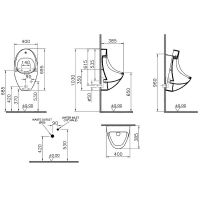 Писсуар Vitra Arkitekt 4106B003-5598 подвесной Белый — фото 4, Писсуары