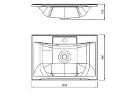Раковина Florentina Прима 65 10.010.00650.001 Белая — фото 2, Раковины встраиваемые сверху