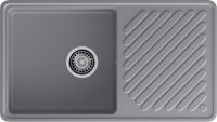 GRANFEST Мойка QUARZ 53 1-чаша+крыло 860*480мм темно-серый арт.GF-ZL- — фото 1, Кухонные мойки