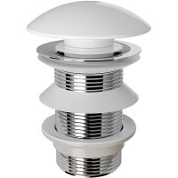 Донный клапан Aqueduto Ralo RAL0110 click-clack Белый глянцевый — фото 1, Донные клапаны