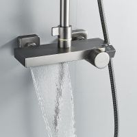 Товар: Душевая система Rose R18T R1896T-6 с термостатом Оружейная сталь - фото 9 Душевая система Rose R18T R1896T-6 с термостатом Оружейная сталь — фото 9, Душевые системы