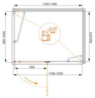 Душевой уголок CEZARES BERGAMO-W-AH-1-120/100-C-Cr-R — фото 2, Душевые уголки